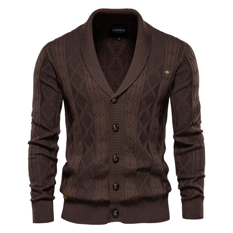 Men's Cardigan Thicken Sweater Knitwear Large Size - melvincucci