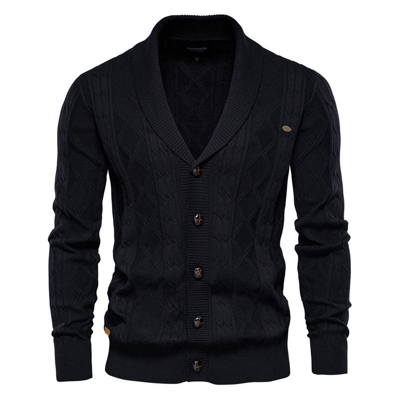Men's Cardigan Thicken Sweater Knitwear Large Size - melvincucci
