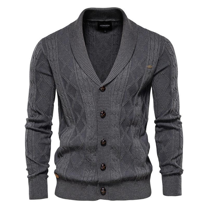 Men's Cardigan Thicken Sweater Knitwear Large Size - melvincucci