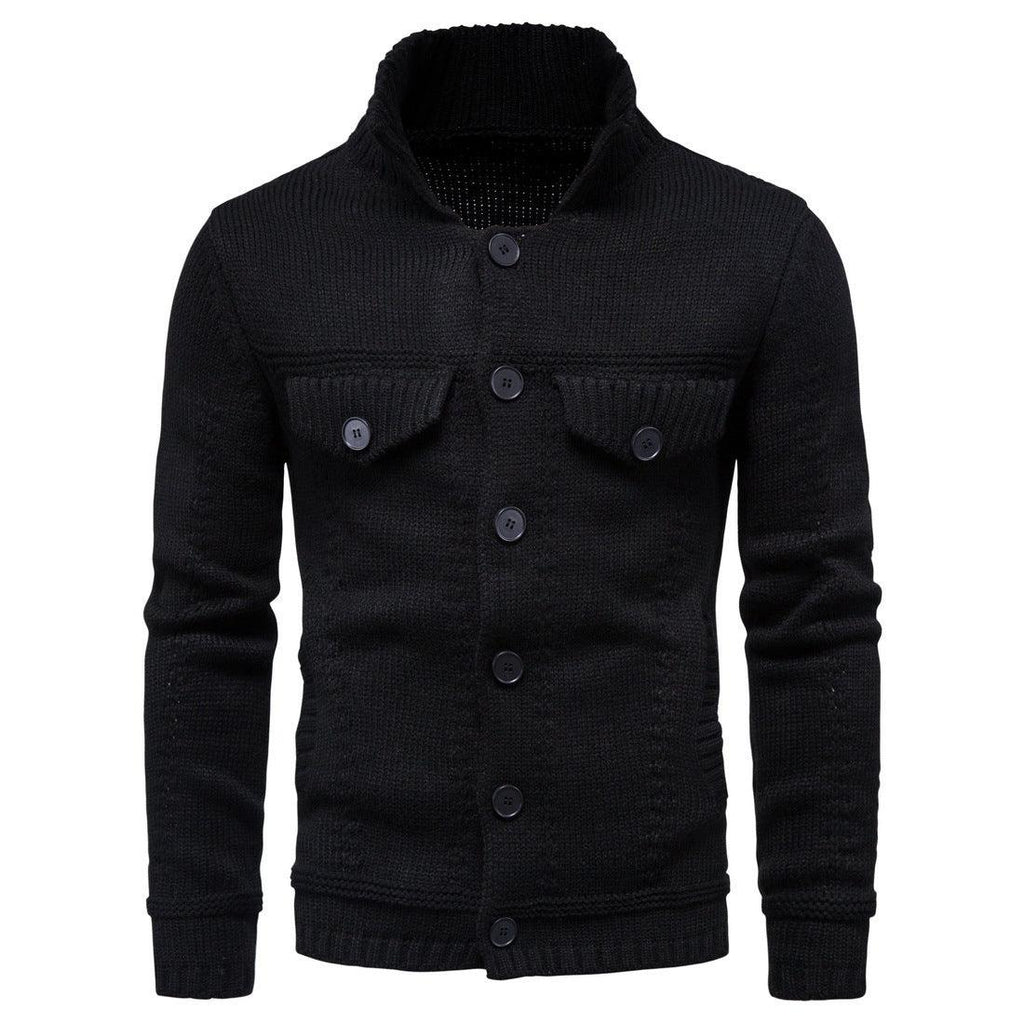 Men's Casual Knitwear Lapel Tooling Cardigan Sweater - melvincucci