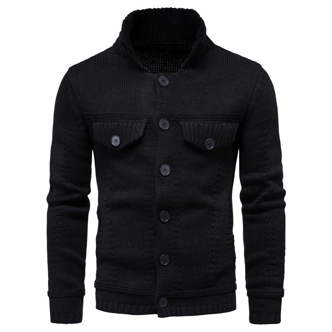Men's Casual Knitwear Lapel Tooling Cardigan Sweater - melvincucci