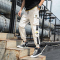 Men's Casual Pants, Drawstring Trousers, Sports Pants, Large Size Multi-Pocket Drawstring Harem Overall - melvincucci