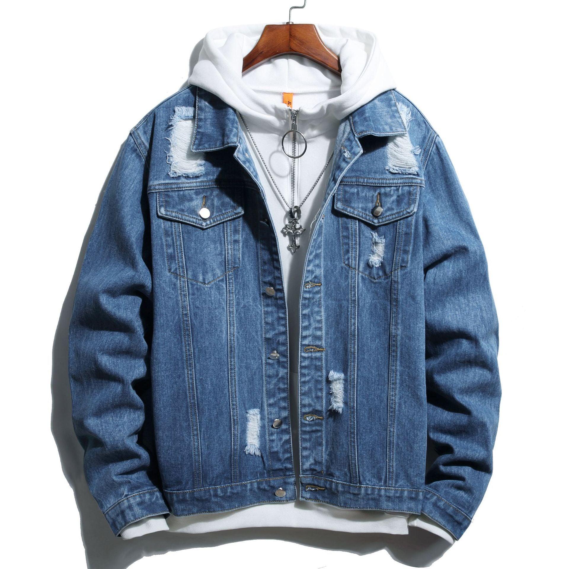 Men's Denim Jacket Fashion Trend Denim Shirt - melvincucci