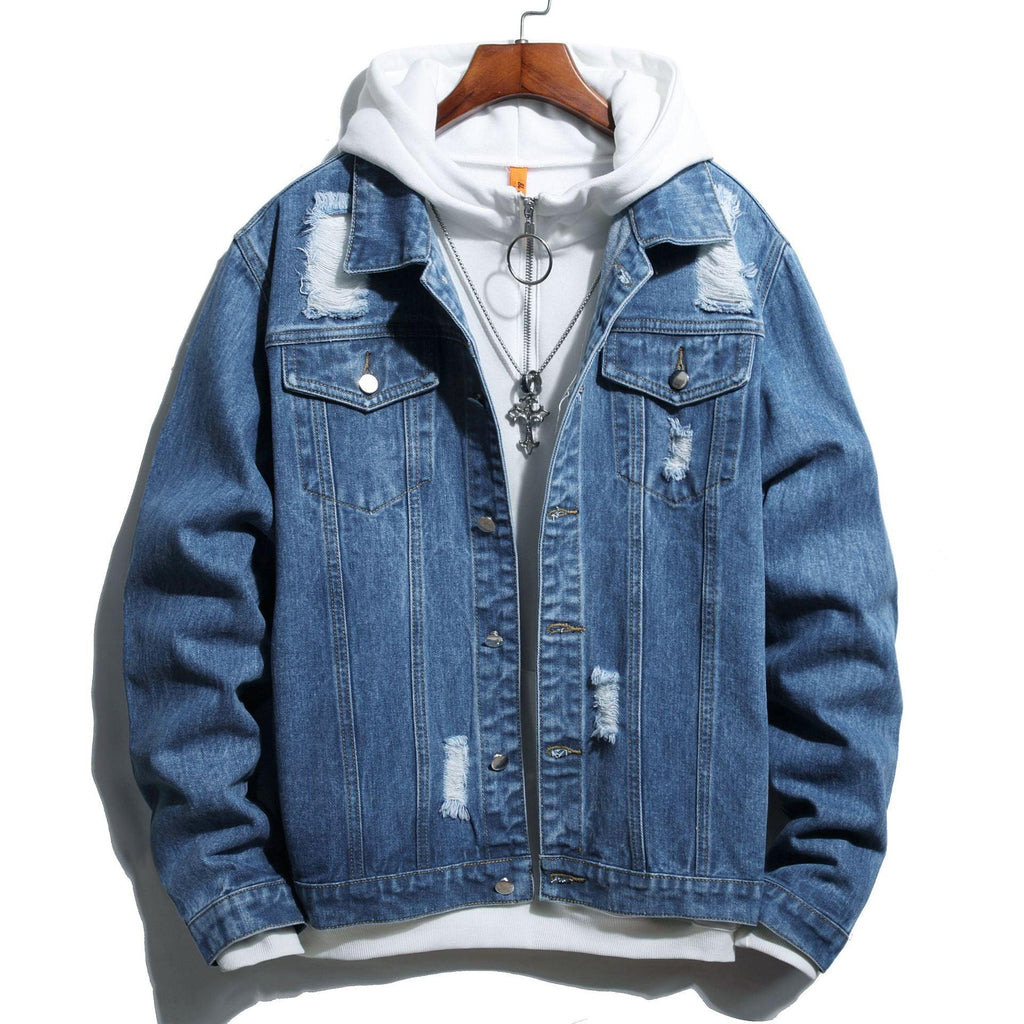 Men's Denim Jacket Fashion Trend Denim Shirt - melvincucci