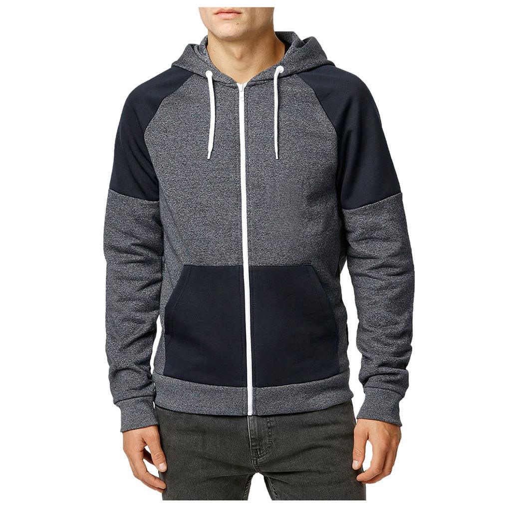 Men's fashion simple and versatile color matching long sleeves - melvincucci