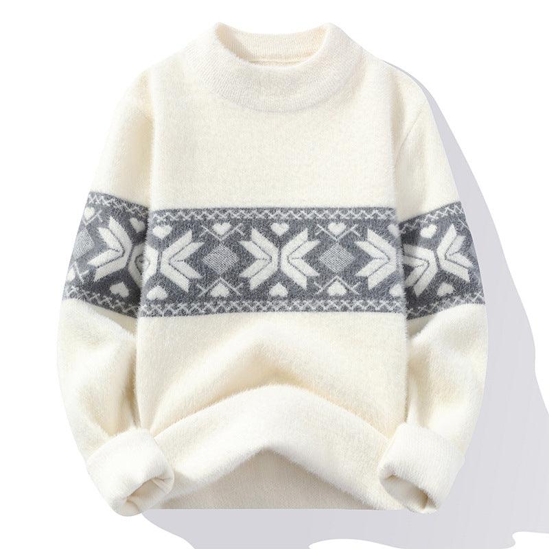 Men's Half Turtleneck Knitwear Teen Fashion - melvincucci