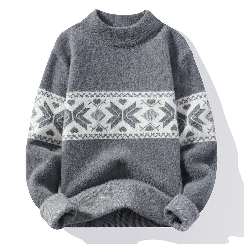 Men's Half Turtleneck Knitwear Teen Fashion - melvincucci