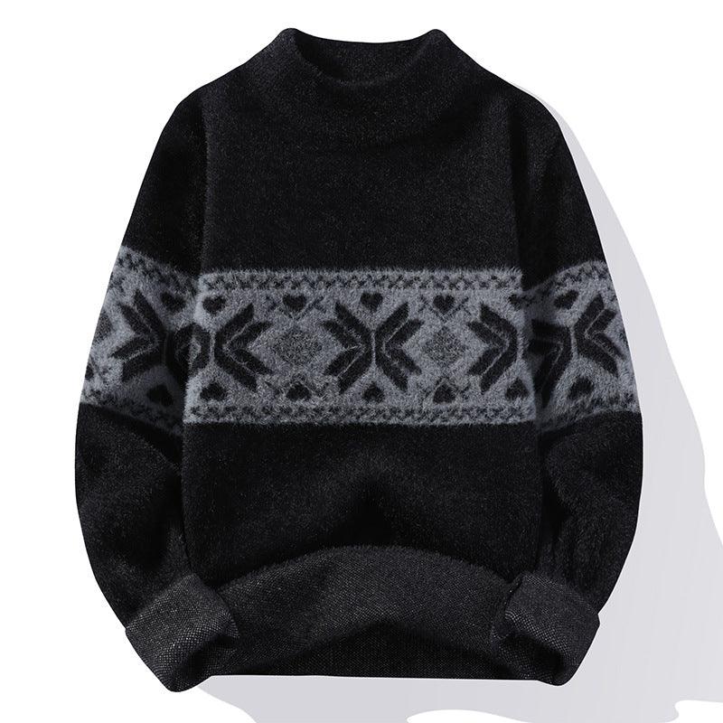 Men's Half Turtleneck Knitwear Teen Fashion - melvincucci