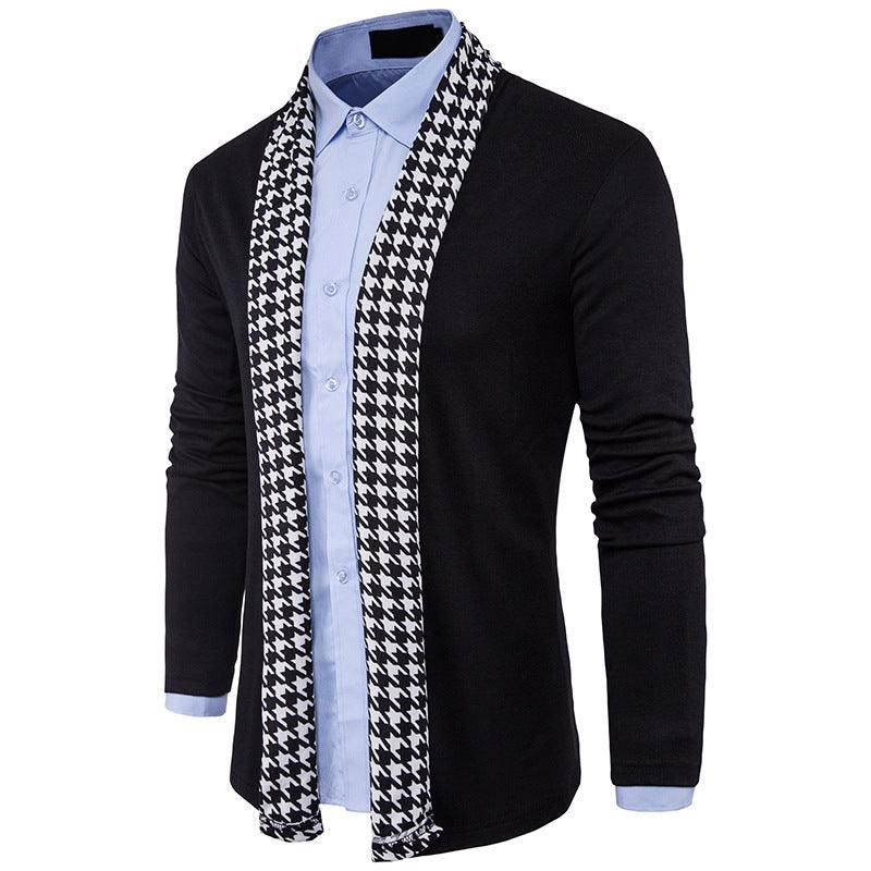 Men's Houndstooth Casual Knitwear Plus Size - melvincucci