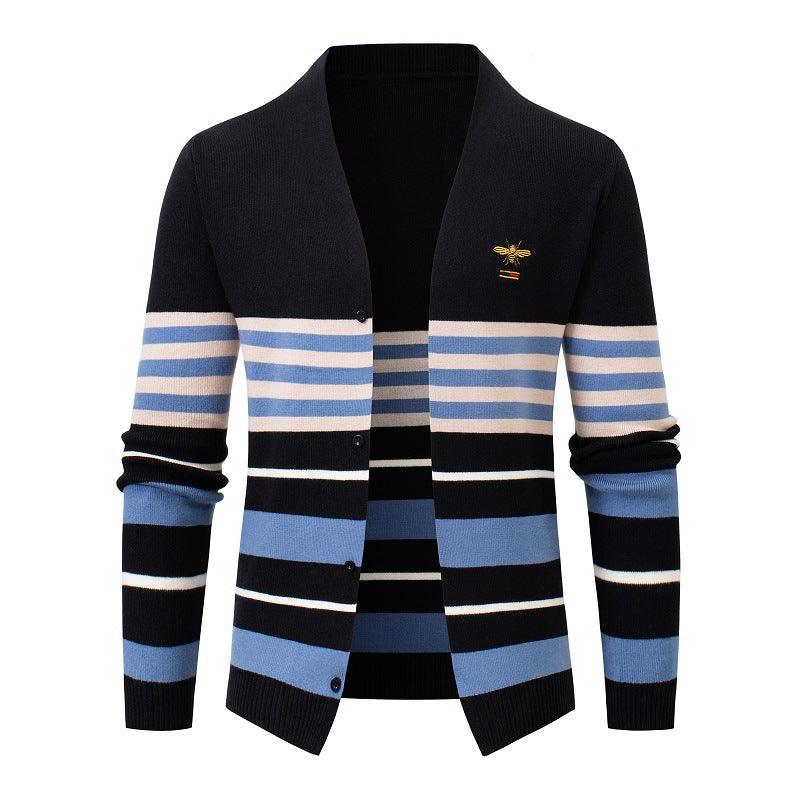 Men's Knit Cardigan Fashion Jacket Knitwear Outer Sweater Men - melvincucci