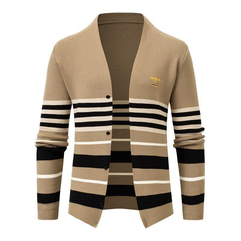 Men's Knit Cardigan Fashion Jacket Knitwear Outer Sweater Men - melvincucci