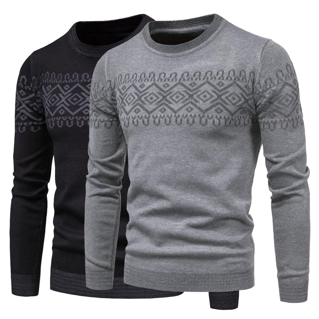Men's Knitwear Men's Round Neck Long Sleeve Fashion Sweater Base - melvincucci