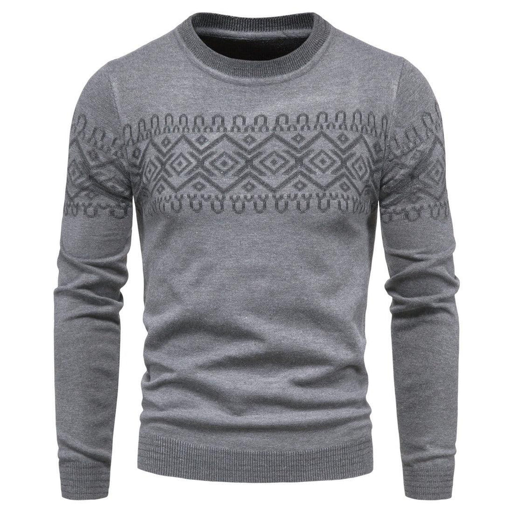 Men's Knitwear Men's Round Neck Long Sleeve Fashion Sweater Base - melvincucci
