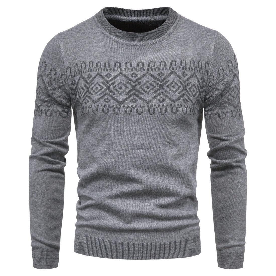 Men's Knitwear Men's Round Neck Long Sleeve Fashion Sweater Base - melvincucci
