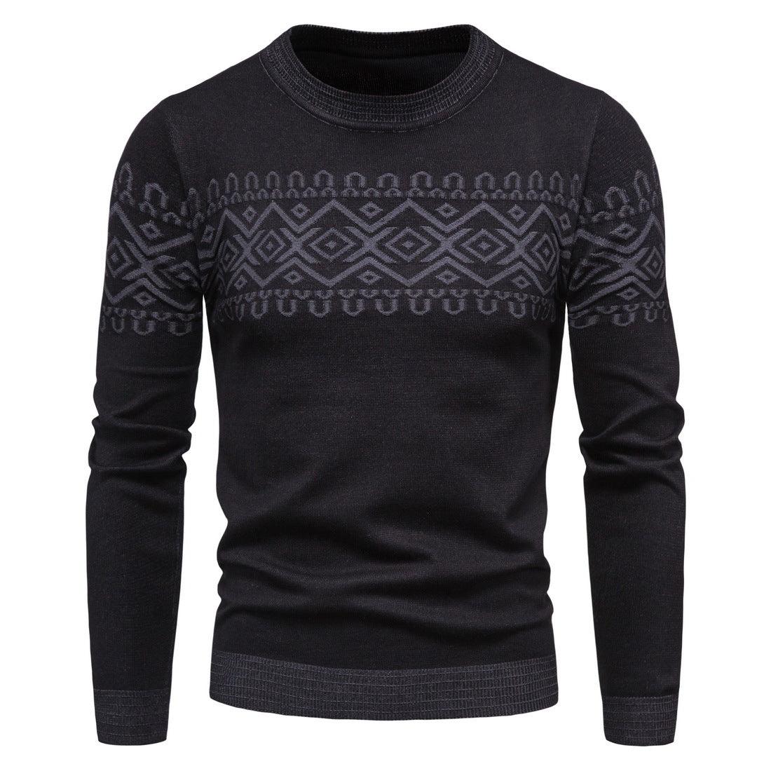 Men's Knitwear Men's Round Neck Long Sleeve Fashion Sweater Base - melvincucci
