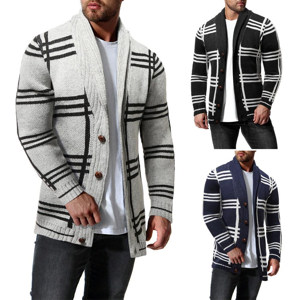 Men's Knitwear Sweater Fashion Color Blocking Cardigan Jacket - melvincucci