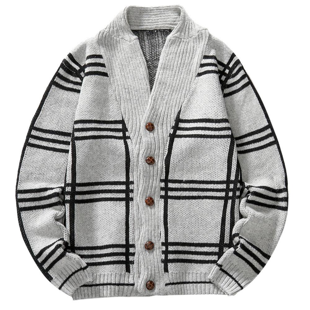 Men's Knitwear Sweater Fashion Color Blocking Cardigan Jacket - melvincucci