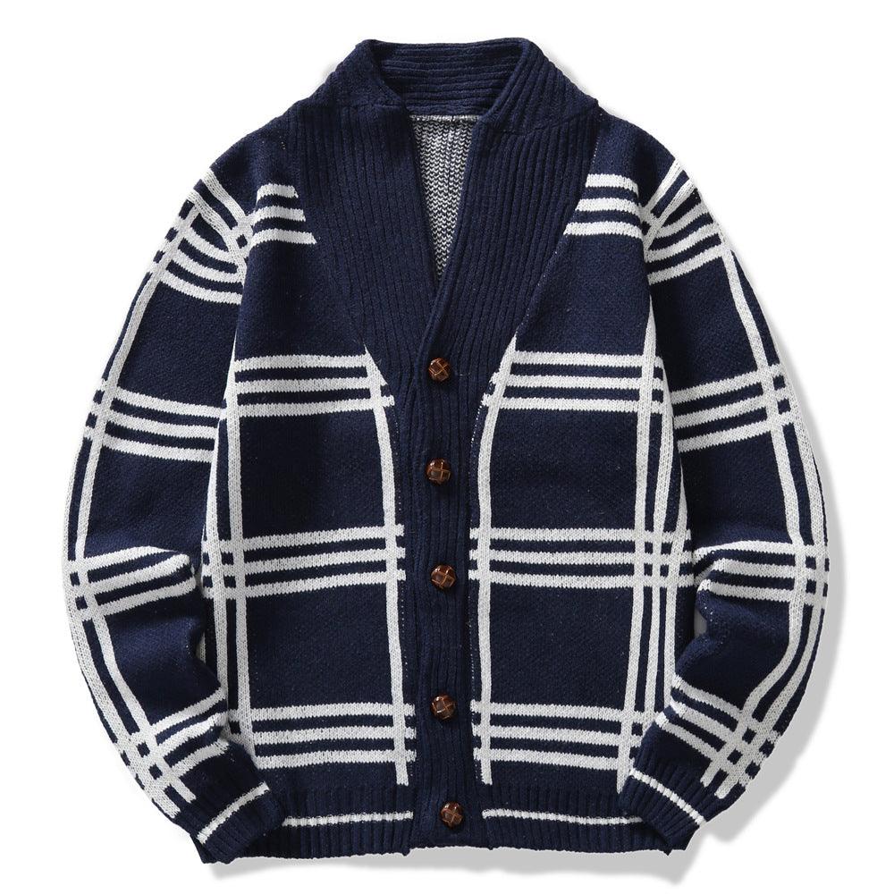 Men's Knitwear Sweater Fashion Color Blocking Cardigan Jacket - melvincucci