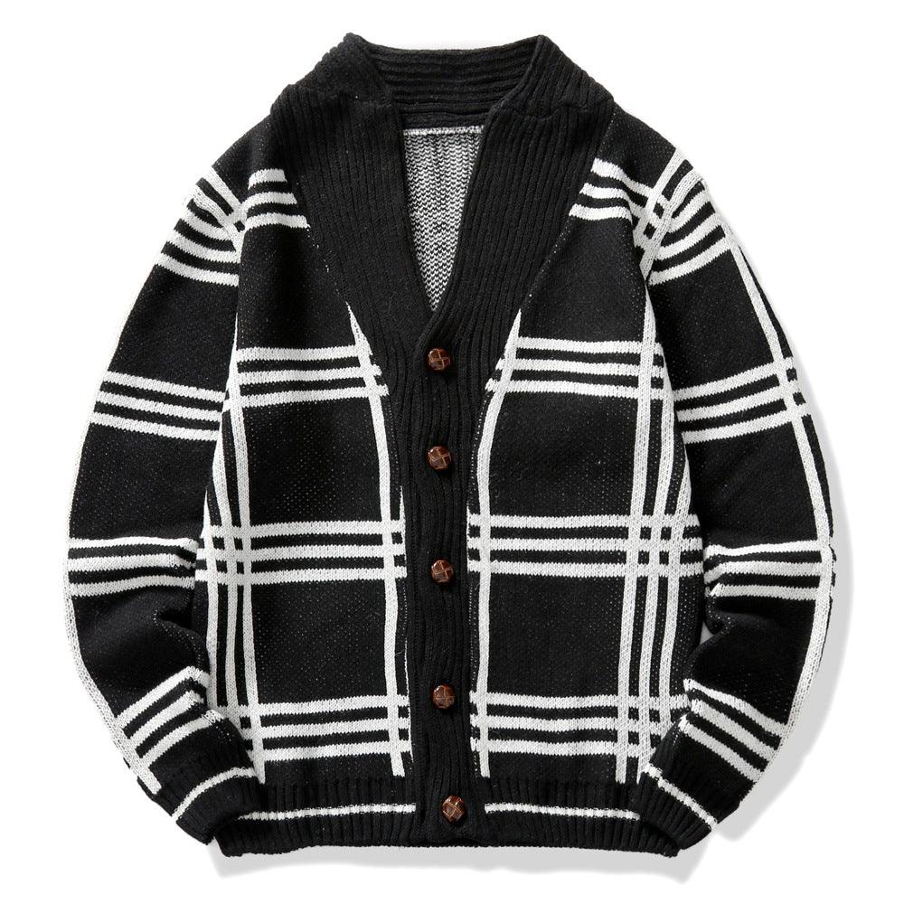 Men's Knitwear Sweater Fashion Color Blocking Cardigan Jacket - melvincucci