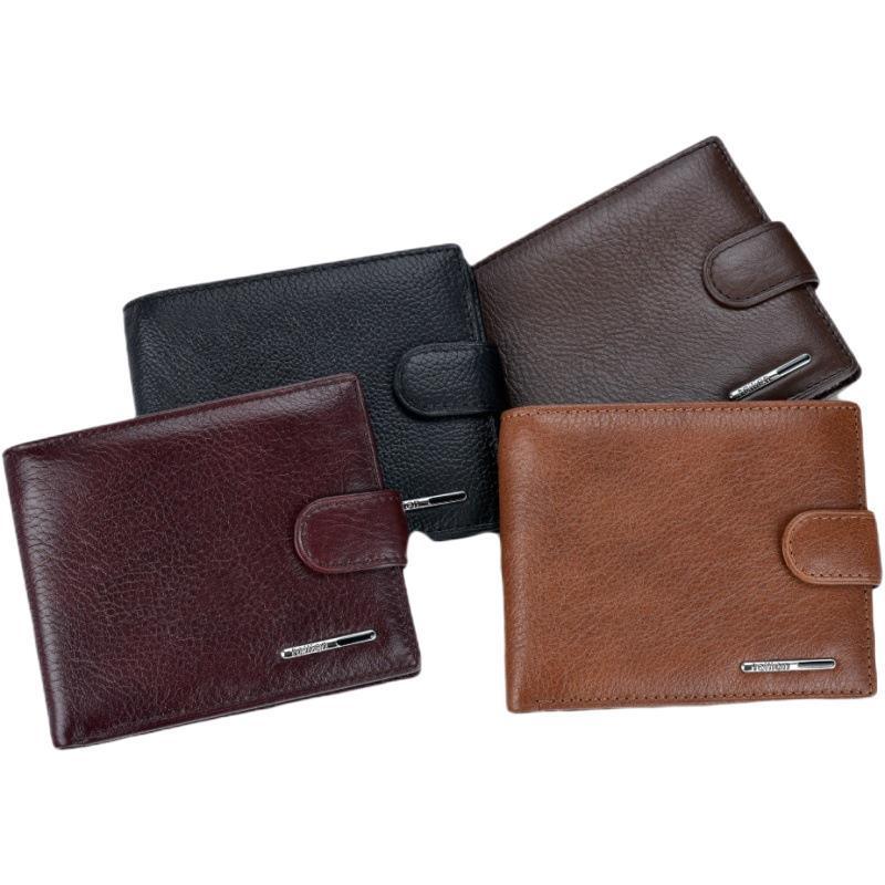 Men's Leather Wallet Multifunctional Short Men - melvincucci