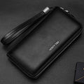 Men's long zipper leather handbag men wallet - melvincucci