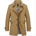 Men's Mid-Length Cotton Washed Plus Size Jacket - melvincucci