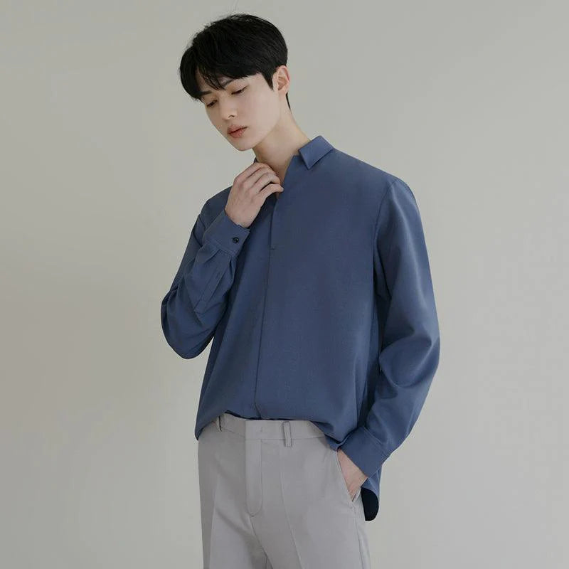 Men's Non-iron Ddrape All-match Long-sleeved Shirt - melvincucci