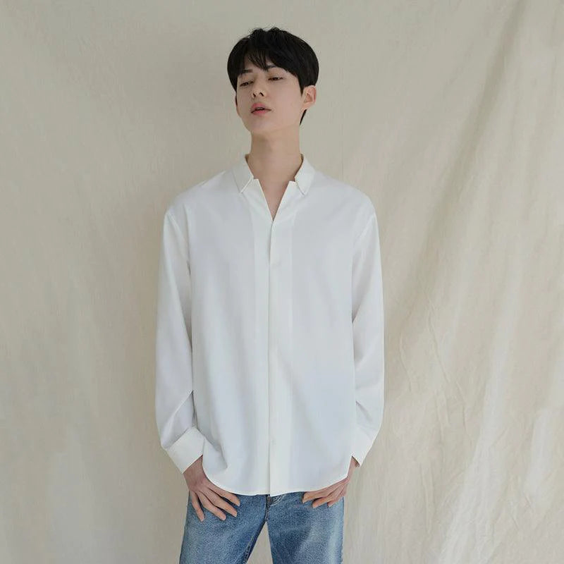 Men's Non-iron Ddrape All-match Long-sleeved Shirt - melvincucci