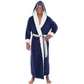 Men's Plus Size Extra Long Bathrobe Long Sleeve Nightgown - melvincucci