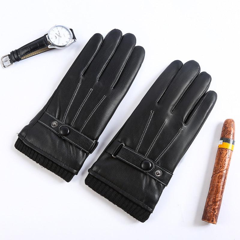 Men s PU Autumn and Winter Touch Screen Gloves - melvincucci