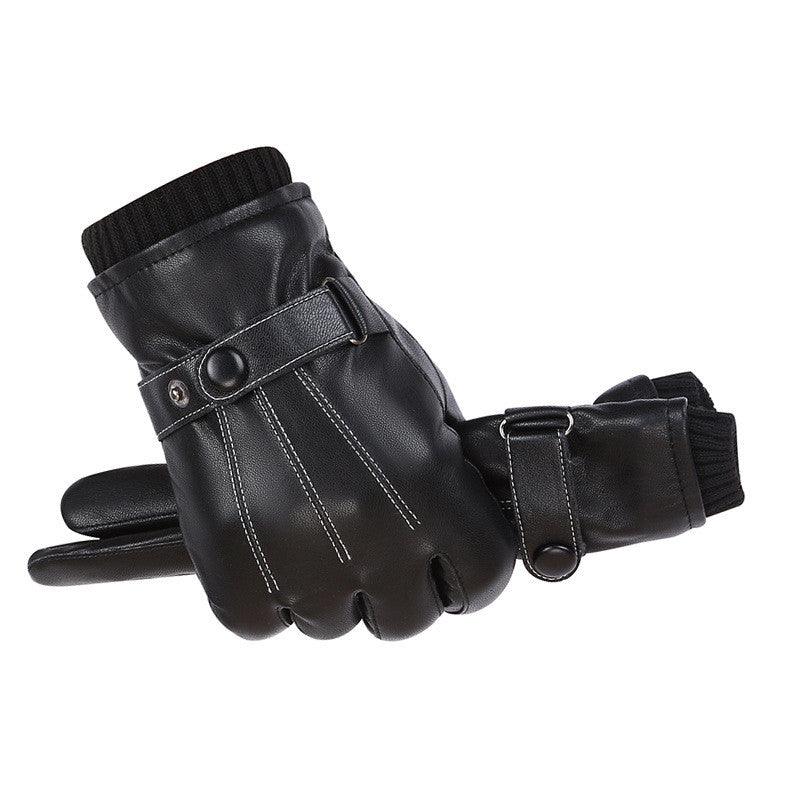 Men s PU Autumn and Winter Touch Screen Gloves - melvincucci