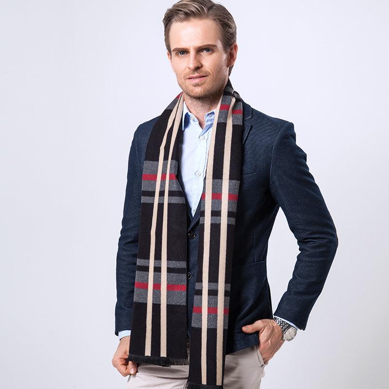 Men's Scarf Plaid Scarf Men's Cashmere - melvincucci