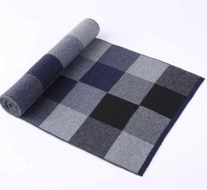 Men's scarf wool plaid scarf scarf winter scarf processing wholesale gift ladies knitting stitching - melvincucci