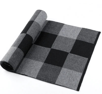 Men's scarf wool plaid scarf scarf winter scarf processing wholesale gift ladies knitting stitching - melvincucci