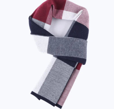 Men's scarf wool plaid scarf scarf winter scarf processing wholesale gift ladies knitting stitching - melvincucci