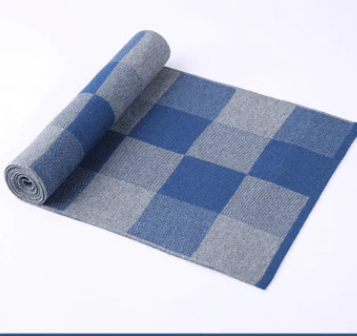 Men's scarf wool plaid scarf scarf winter scarf processing wholesale gift ladies knitting stitching - melvincucci