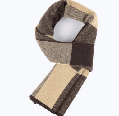 Men's scarf wool plaid scarf scarf winter scarf processing wholesale gift ladies knitting stitching - melvincucci