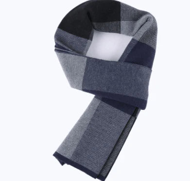 Men's scarf wool plaid scarf scarf winter scarf processing wholesale gift ladies knitting stitching - melvincucci