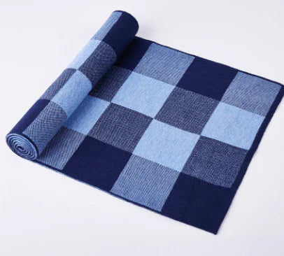 Men's scarf wool plaid scarf scarf winter scarf processing wholesale gift ladies knitting stitching - melvincucci