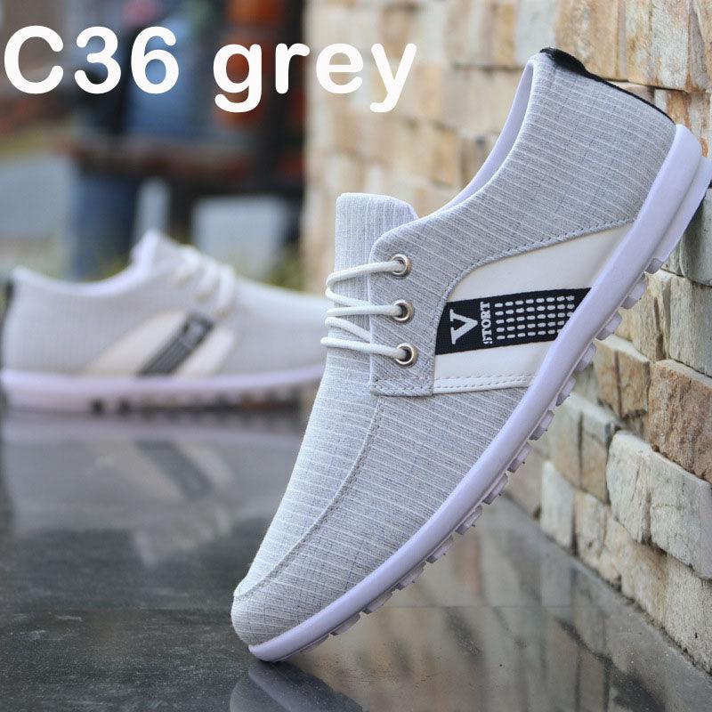 Men'S Soft-Soled Canvas Shoes, Sports And Leisure Old Beijing Cloth Shoes, Peas Shoes - melvincucci