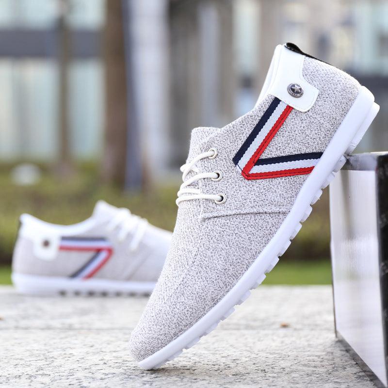 Men'S Soft-Soled Canvas Shoes, Sports And Leisure Old Beijing Cloth Shoes, Peas Shoes - melvincucci
