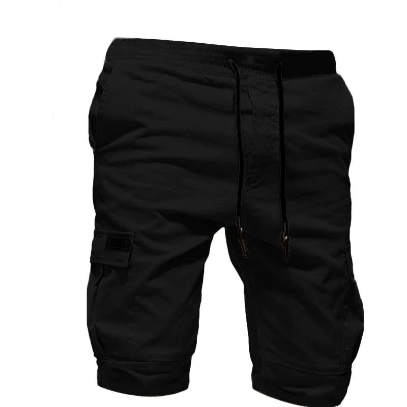 Men's Solid Color Sports Shorts Loose Tether Sports Casual Five-Point Pants Men - melvincucci
