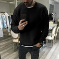 Men's solid color sweater knitwear - melvincucci