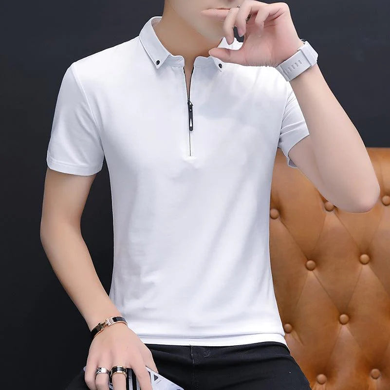 Men's T-shirt Trendy Brand Pure Color Cotton Short Sleeve T-shirt Men - melvincucci