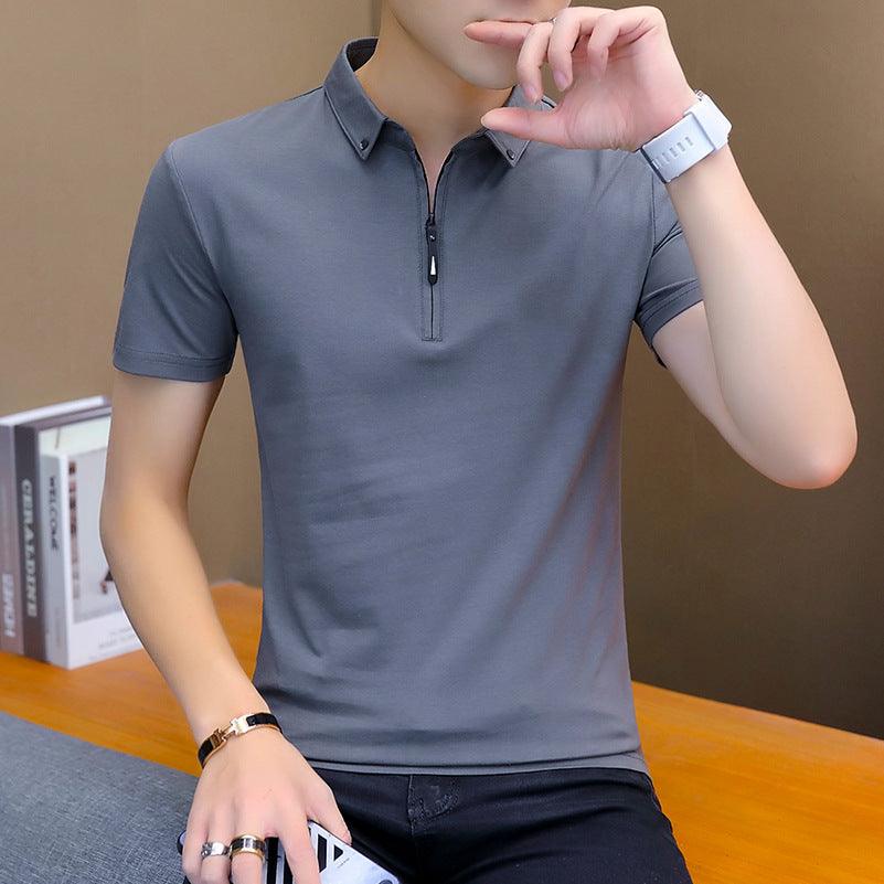 Men's T-shirt Trendy Brand Pure Color Cotton Short Sleeve T-shirt Men - melvincucci
