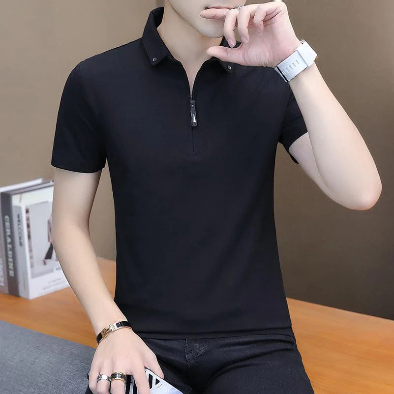 Men's T-shirt Trendy Brand Pure Color Cotton Short Sleeve T-shirt Men - melvincucci