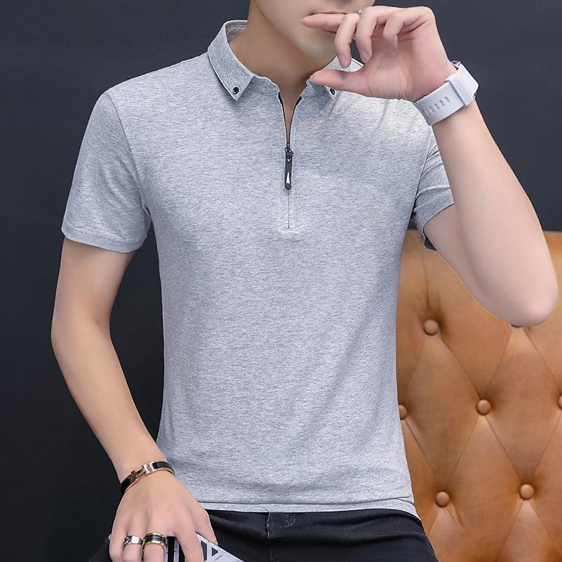 Men's T-shirt Trendy Brand Pure Color Cotton Short Sleeve T-shirt Men - melvincucci
