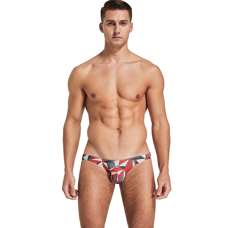 Men's Thin Beachwear Low-waisted Briefs Digital Printed Briefs - melvincucci