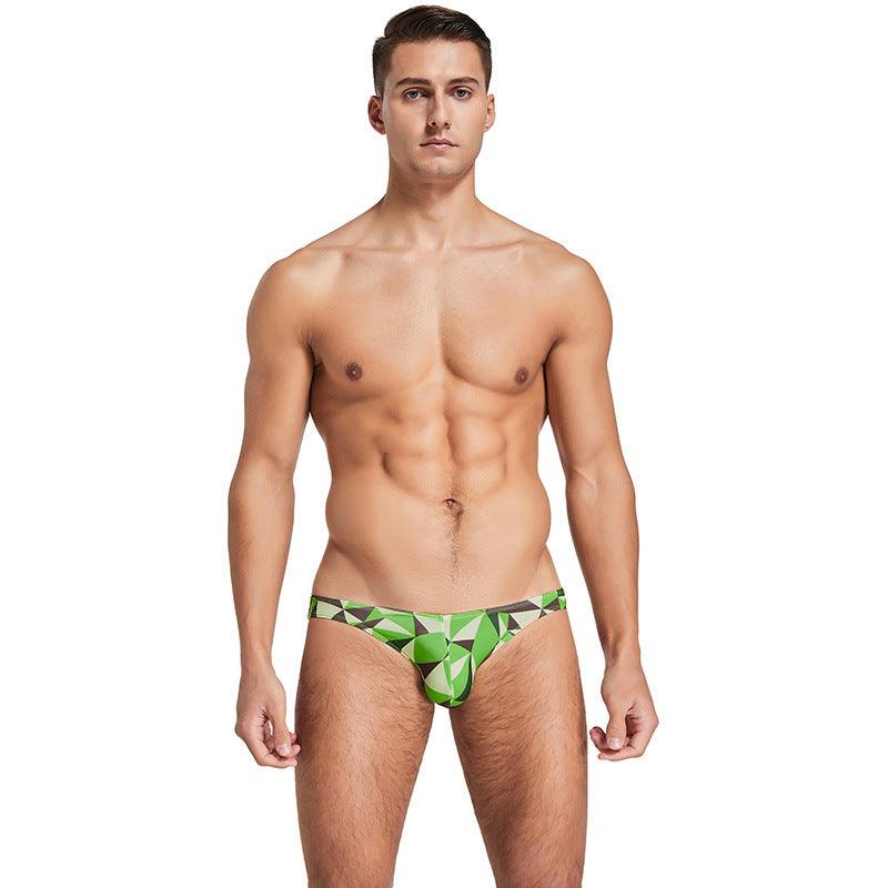 Men's Thin Beachwear Low-waisted Briefs Digital Printed Briefs - melvincucci
