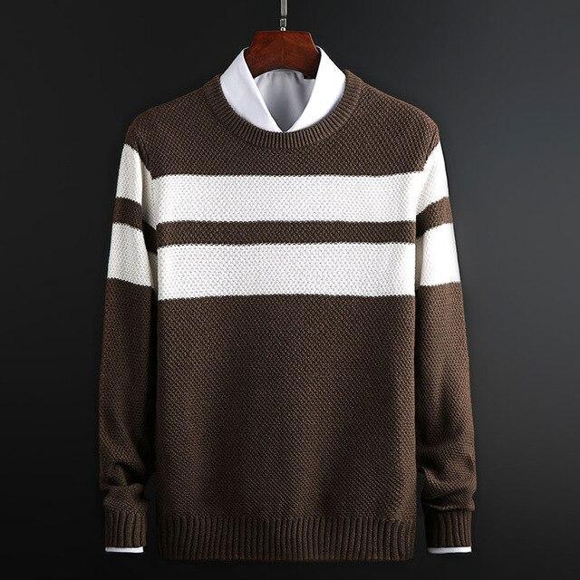 Men's Versatile Knitwear Striped Sweater - melvincucci